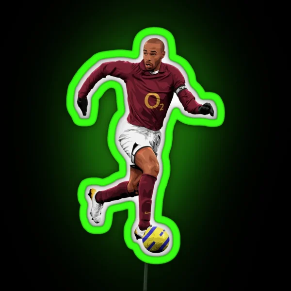 Thierry Henry Arsenal RGB Neon Sign
