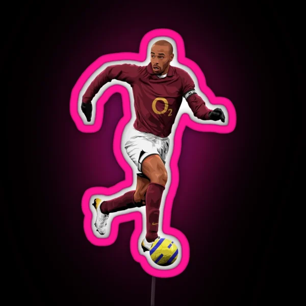 Thierry Henry Arsenal RGB Neon Sign