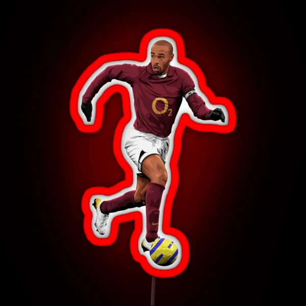 Thierry Henry Arsenal RGB Neon Sign