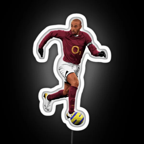 Thierry Henry Arsenal RGB Neon Sign