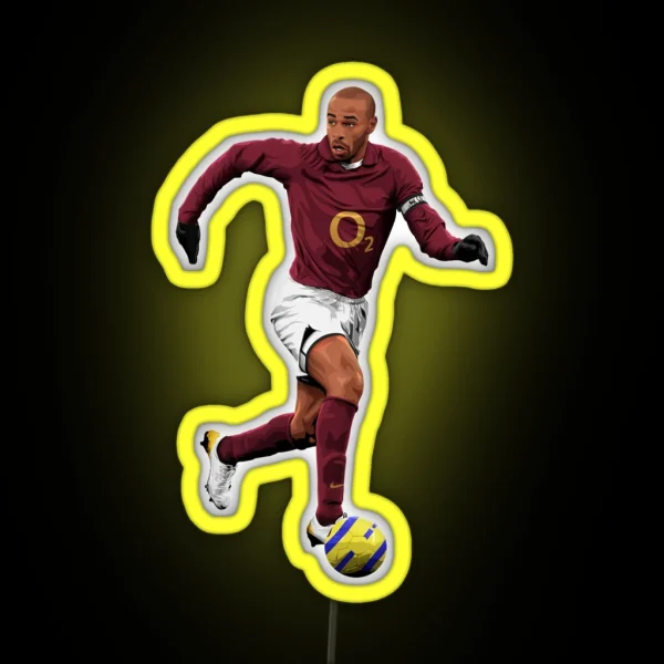 Thierry Henry Arsenal RGB Neon Sign