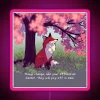 Whimsical Neon Sign Featuring A Color-Changing Sakura Tree Fox Design.