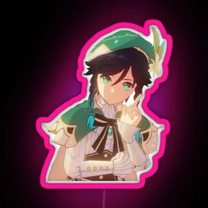 Thinking Venti Genshin Impact RGB Neon Sign