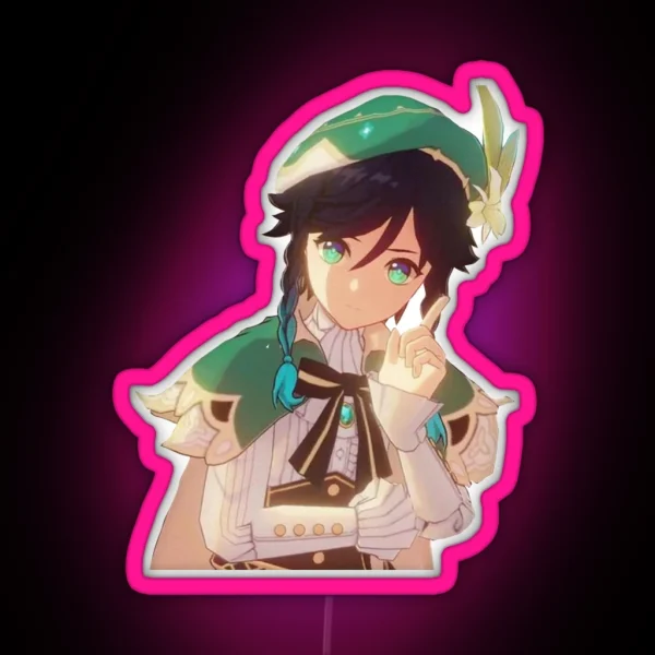 Thinking Venti Genshin Impact RGB Neon Sign