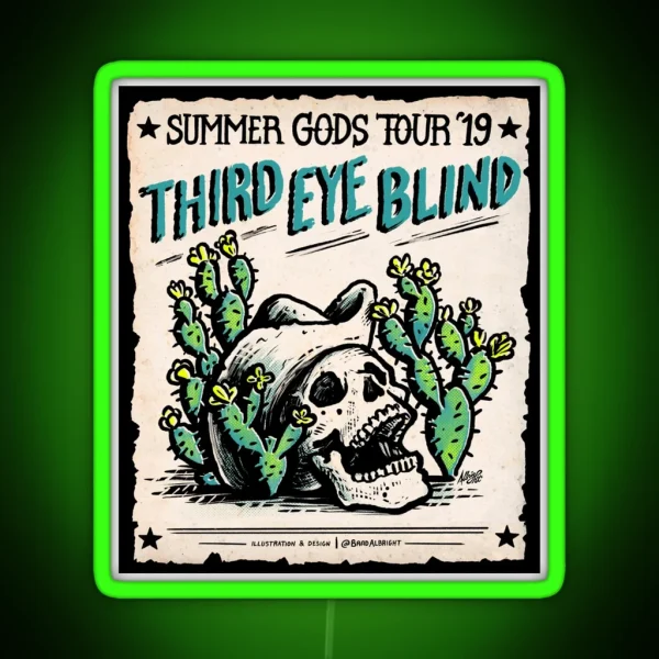 Third Eye Blind Summer Gods Tour 2019 Masjan RGB Neon Sign
