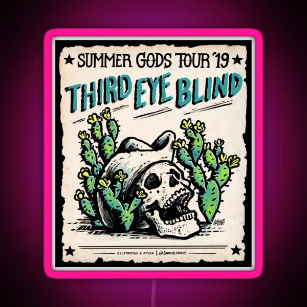 Third Eye Blind Summer Gods Tour 2019 Masjan RGB Neon Sign
