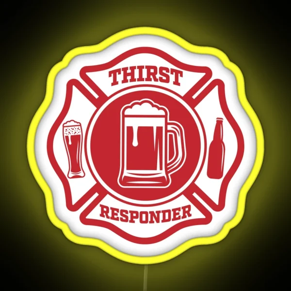 Thirst Responder Funny Design For Bar Tenders RGB Neon Sign