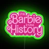 Vintage-inspired Barbie in Historical Attire Christmas Decoration Neon Sign