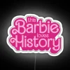 RGB LED Neon Sign Featuring Historical Barbie as Christmas Teacher Gift