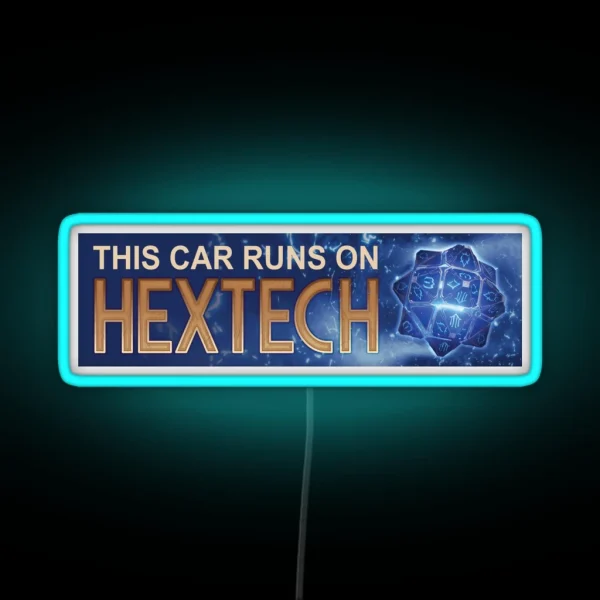 This Car Runs On Hextech Bumper Led RGB Neon Sign