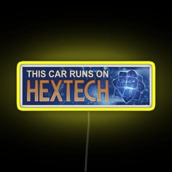 This Car Runs On Hextech Bumper Led RGB Neon Sign