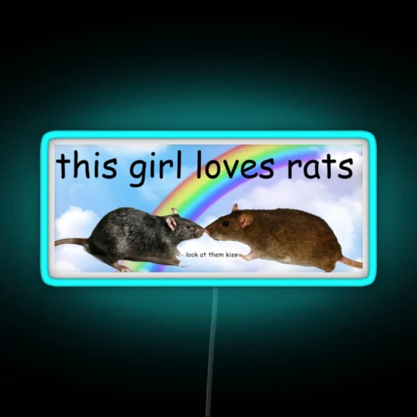 This Girl Loves Rats Bumper Led RGB Neon Sign