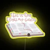 Bold motivational statement with colorful LED lights, modern battle decor inspiration