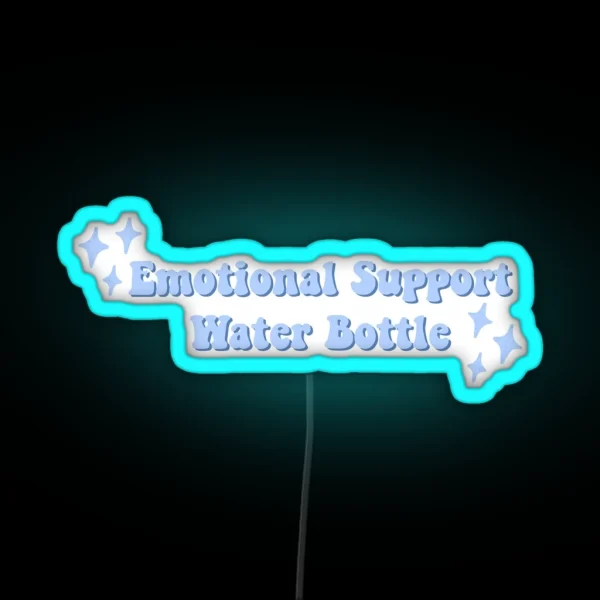 This Is My Emotional Support Water Bottle RGB Neon Sign