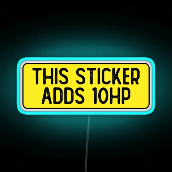 This Led Adds 10 HP Cool Bumper RGB Neon Sign