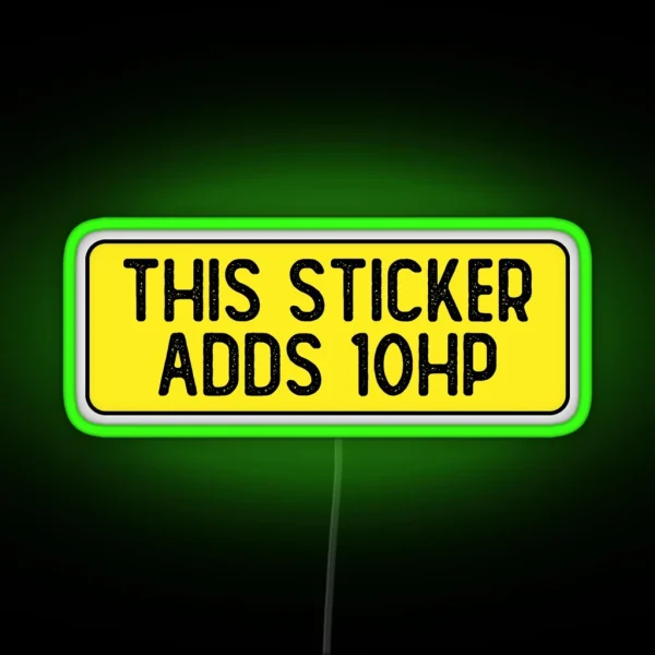 This Led Adds 10 HP Cool Bumper RGB Neon Sign