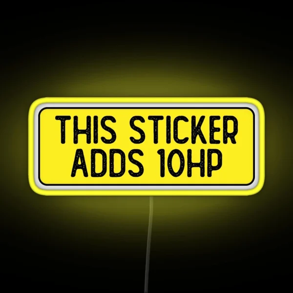This Led Adds 10 HP Cool Bumper RGB Neon Sign