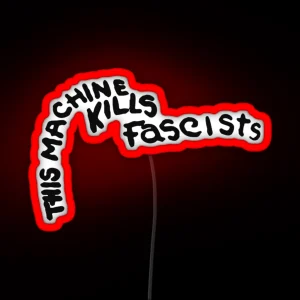 This Machine Kills Fascists Guthrie Guitar RGB Neon Sign