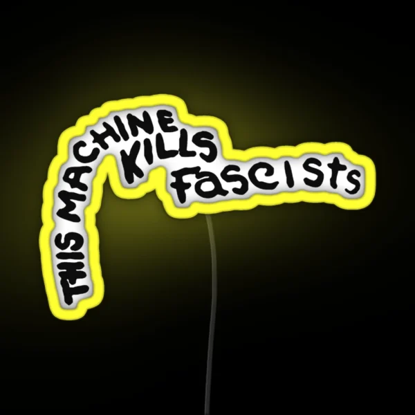 This Machine Kills Fascists Guthrie Guitar RGB Neon Sign