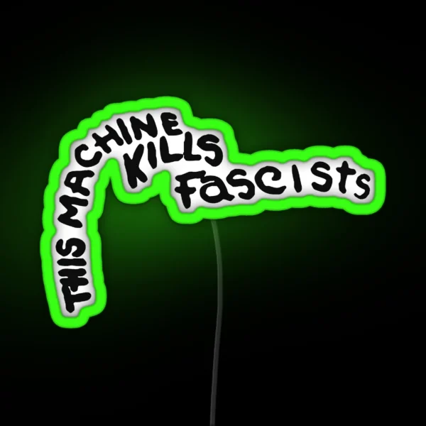 This Machine Kills Fascists Guthrie Guitar RGB Neon Sign