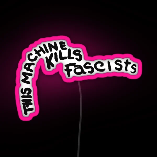 This Machine Kills Fascists Guthrie Guitar RGB Neon Sign