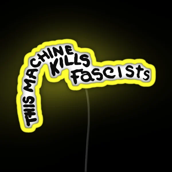 This Machine Kills Fascists Guthrie Guitar RGB Neon Sign