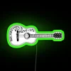 Rocking Rebellion Wall Decor with Bold Neon Guitar Symbolism Statement