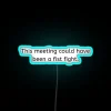 Vibrant Meeting Room Decor with RGB Neon Fist Fight Sign