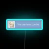 Colorful luminescent home decor with customizable RGB neon lighting display.