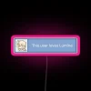 Glowing Lumine RGB neon sign with vibrant colorful display