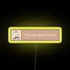RGB Led Canvas Sign Display Featuring Paimon in Vibrant Neon Lights.