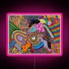 Dynamic Color Changing RGB Neon Sign with Customizable Message Display