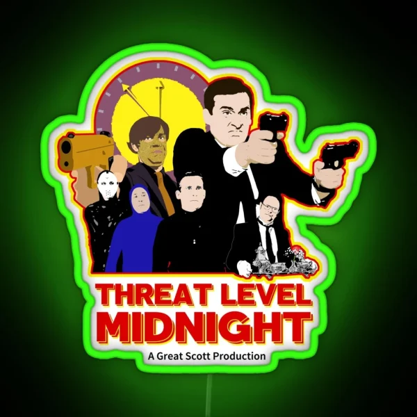 Threat Level Midnight RGB Neon Sign