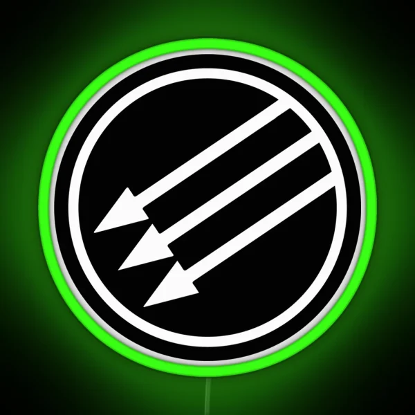 Three Arrows Anti Fascist RGB Neon Sign