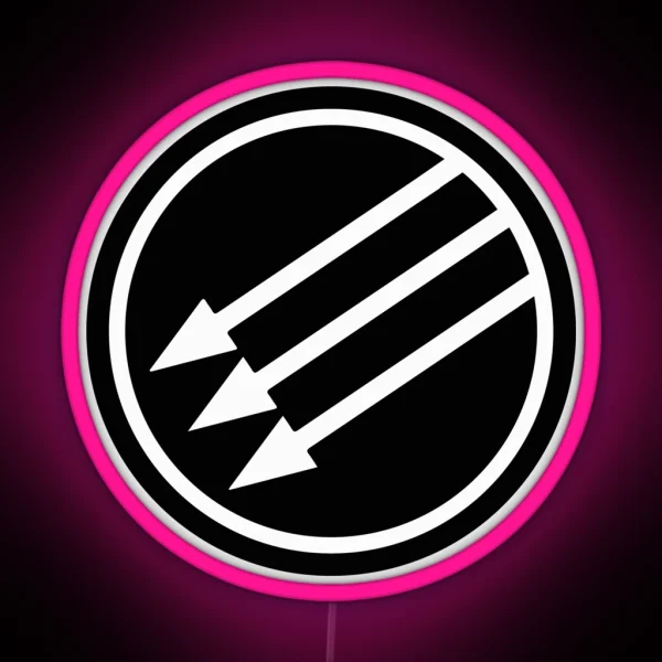 Three Arrows Anti Fascist RGB Neon Sign