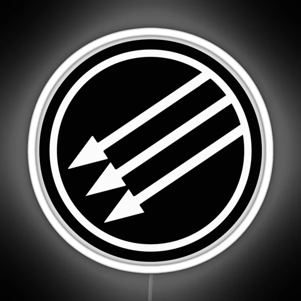 Three Arrows Anti Fascist RGB Neon Sign