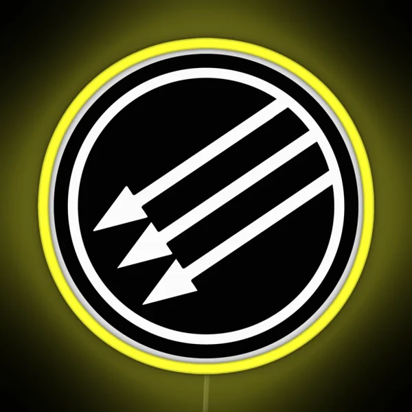 Three Arrows Anti Fascist RGB Neon Sign