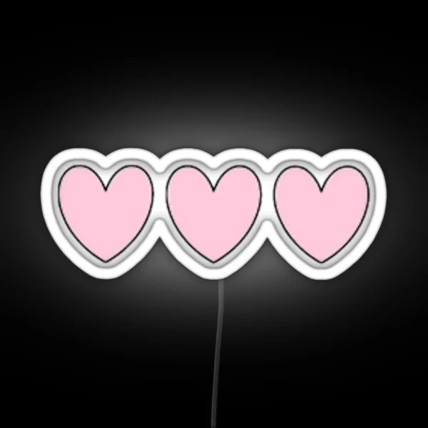 Three Hearts RGB Neon Sign