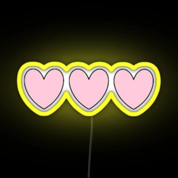Three Hearts RGB Neon Sign