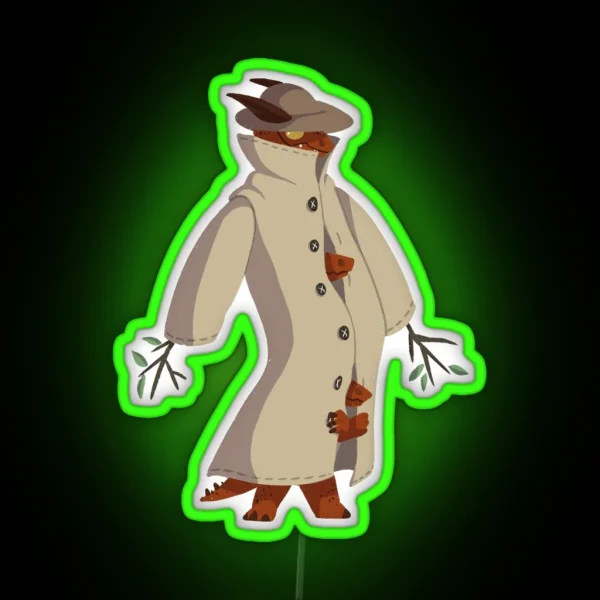 Three Kobolds In A Trenchcoat RGB Neon Sign