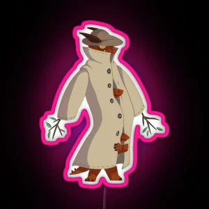 Three Kobolds In A Trenchcoat RGB Neon Sign