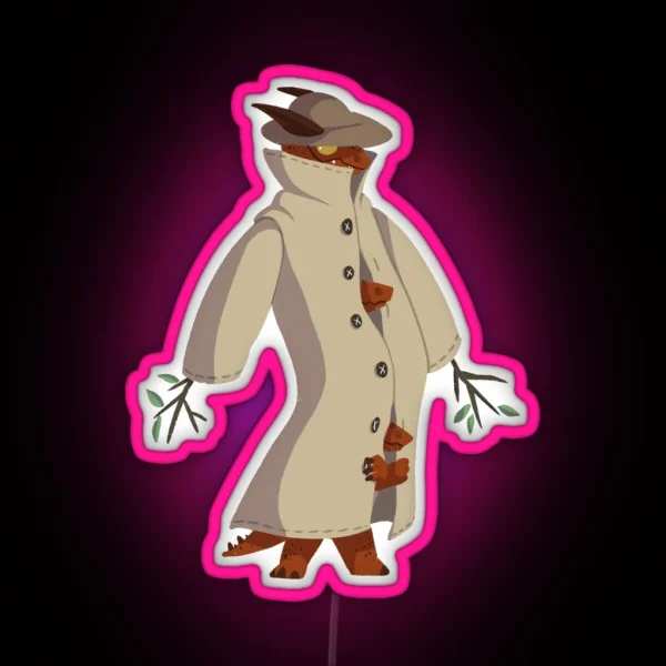 Three Kobolds In A Trenchcoat RGB Neon Sign