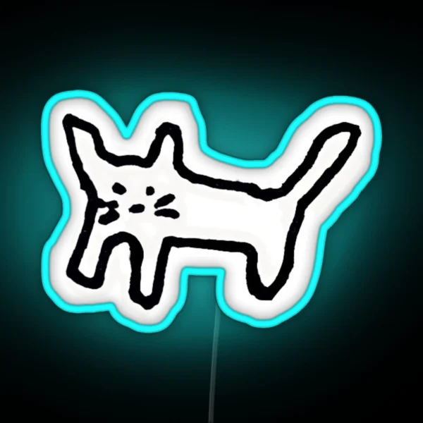 Three Legged Cat RGB Neon Sign