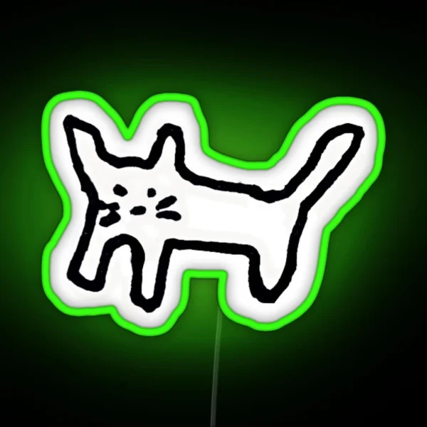 Three Legged Cat RGB Neon Sign