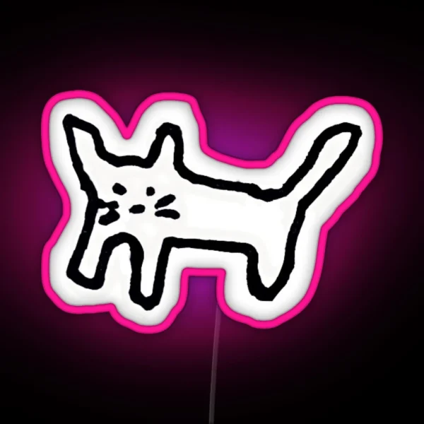 Three Legged Cat RGB Neon Sign
