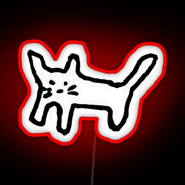 Three Legged Cat RGB Neon Sign