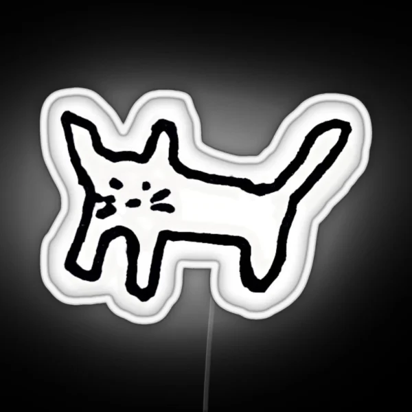 Three Legged Cat RGB Neon Sign