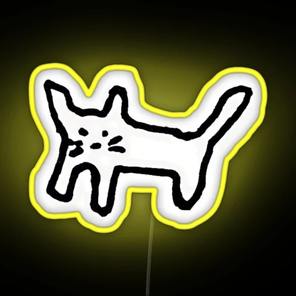 Three Legged Cat RGB Neon Sign