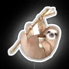 Cozy Sloth Cafe Sign: Sloths Sipping on Lattes in Neon