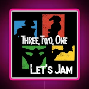 Three Two One Let S Jam 90s Anime RGB Neon Sign